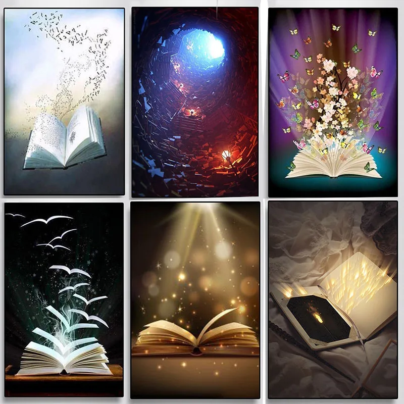 

5D DIY Diamond Painting Cross Stitch Embroidery Magic Book Mosaic Full Square Round Drill Wall Decor Handcraft Gift