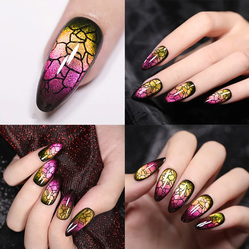 

UR SUGAR 7.5ml 9D Chameleon Cat Magnetic Nail Gel Soak Off UV Gel Nail Polish Romantic Shining Gel Lacquers Black Base Need