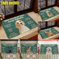 cloocl please remember beagles dog house rules custom doormat decor 3d print animal floor door mat non slip drop shipping