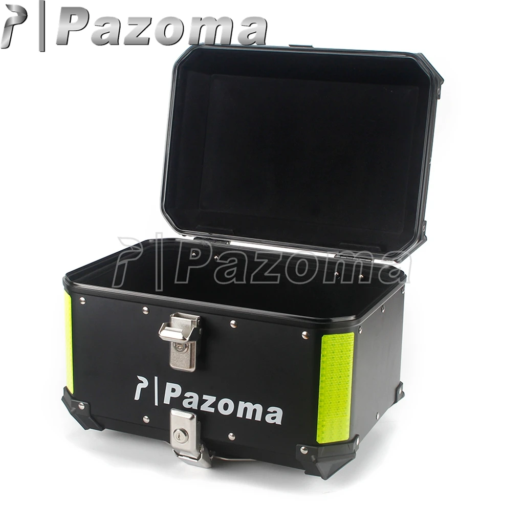 للبيع 42L دراجة نارية صندوق علوي علبة سبائك الألومنيوم مقاوم للماء دراجة نارية الخلفي تخزين الجذع ل هارلي هوندا سوزوكي كاواساكي ياماها فيسبا