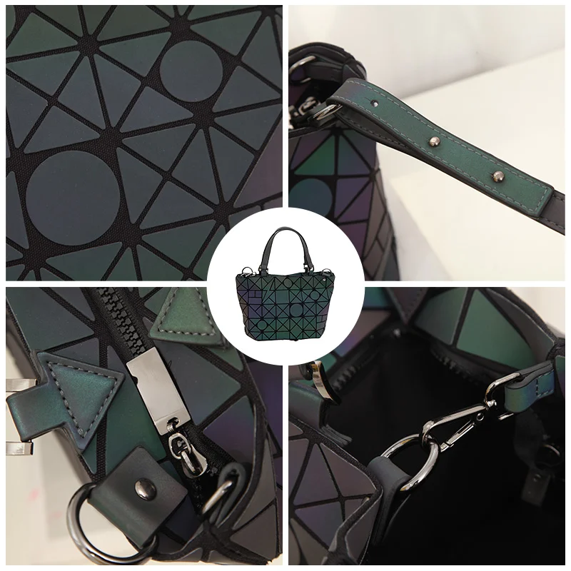 

LOVEVOOK women shoulder bags crossbody bags for ladies 2020 foldable large Tote Hobo female geometric bag holographic refretion