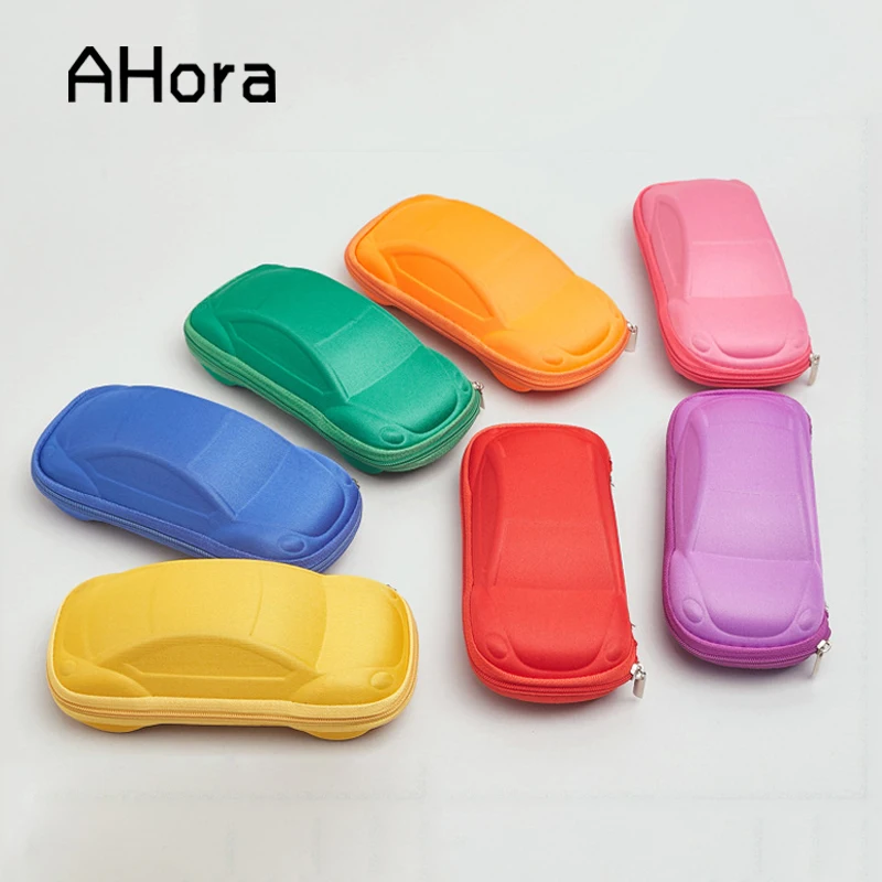 

Ahora милый мультяшный Автомобильный Чехол для очков коробка на молнии для детей мальчиков девочек портативные канцелярские принадлежности ...