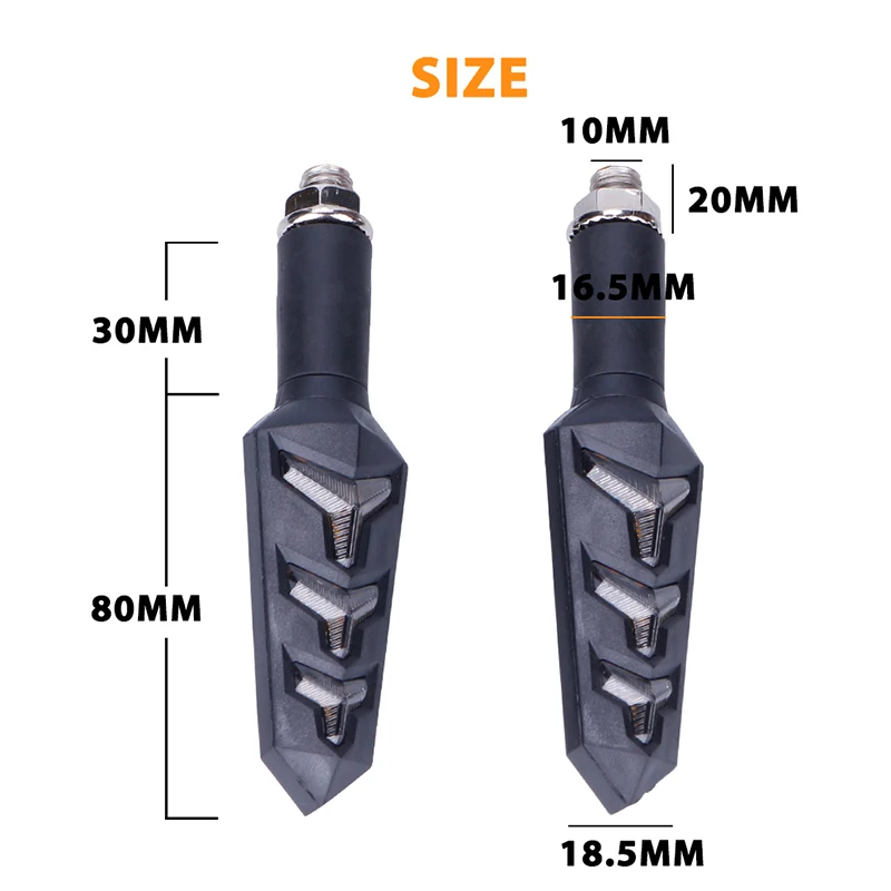 4 шт. рыбья кость y образная ходовая Лампа мотоцикл светодиодный поворотники