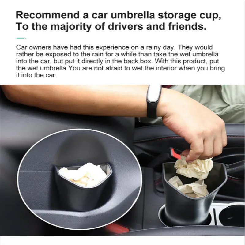 

Car Multi-function Car Umbrella Holder Umbrella Bucket Car Organizer Folding Umbrella Cover Holder Multi-function Storage Bucket