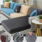 Плотный бархатный плюшевый чехол для дивана, чехлы для подушек, однотонный эластичный чехол для дивана, чехол для 1234-местного дивана