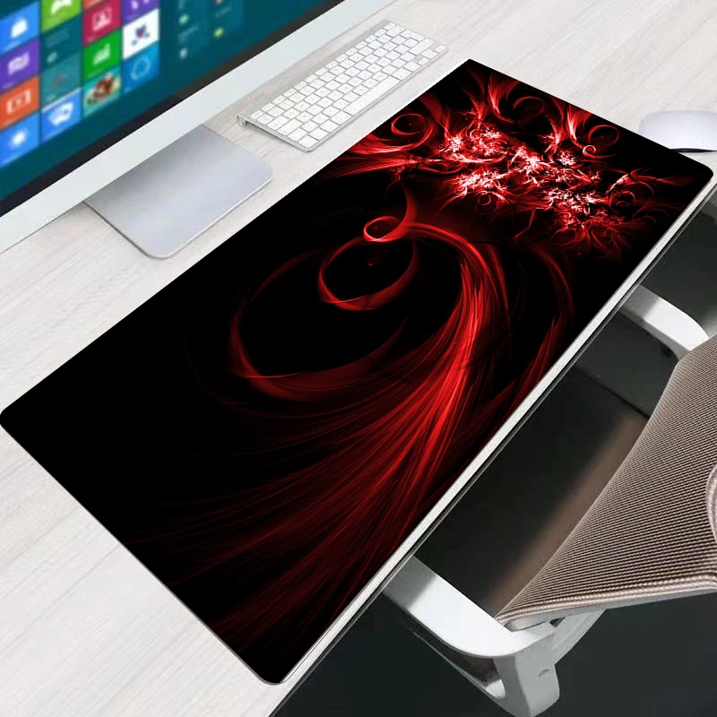 

Dragn 30x80cm Large Mouse Pad Carpet Laptop Pc Gamer Keyboard Mousepad Edge White Tassel Rubber Table Mat for Pet