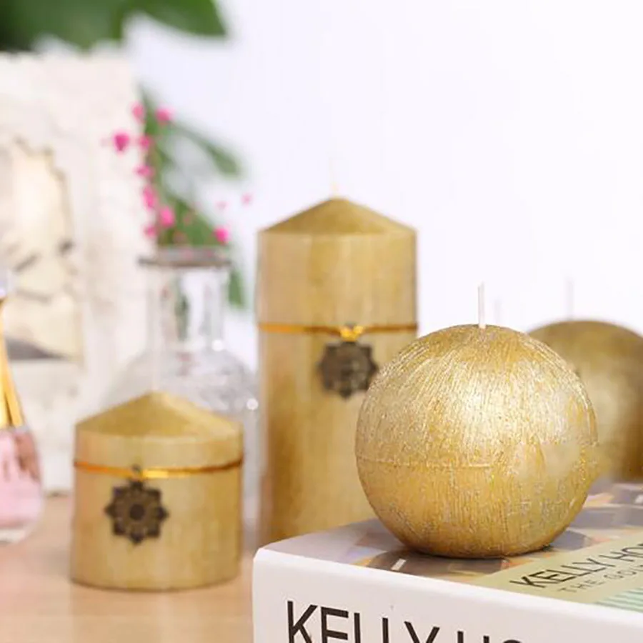 Длинные декоративные церковные свечи золотые на день рождения свадьбу Рождество