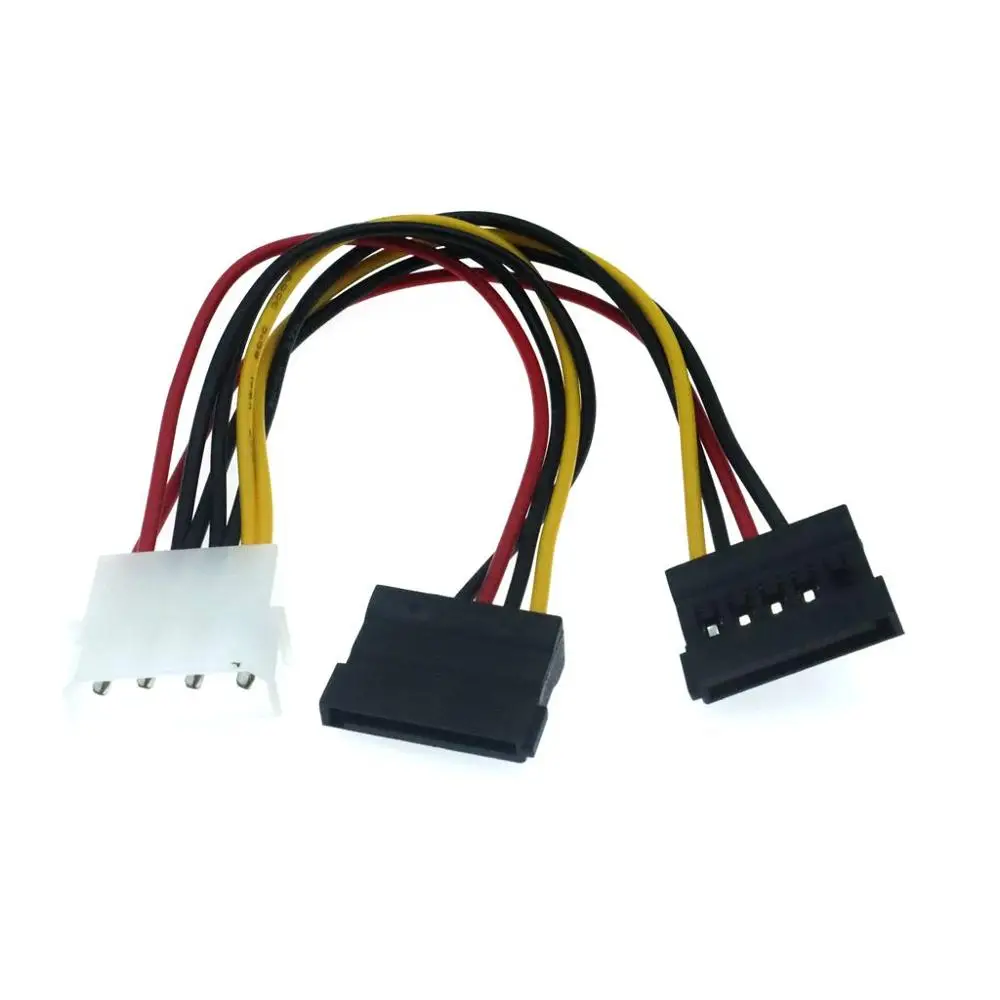 Male 4-Pin IDE Molex to Bus Y Splitter Line Converter Adapter for Serial ATA 2 SATA Hard Drive Power Cable image 3