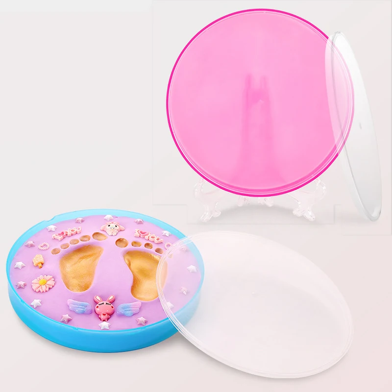 

Baby footprint baby gift Baby Care Air Drying Soft Clay DIY Babies hand foot Imprint Kit Casting Toys print pad Newborn souvenir