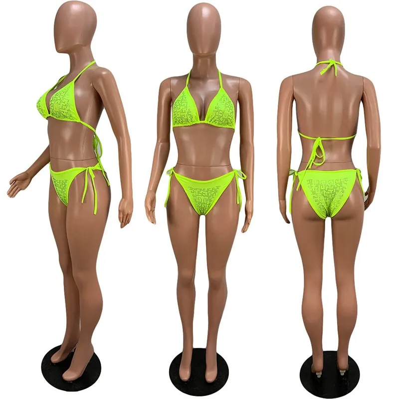 Сексуальное бикини Купальники Для женщин купальник бандажный пляжная одежда