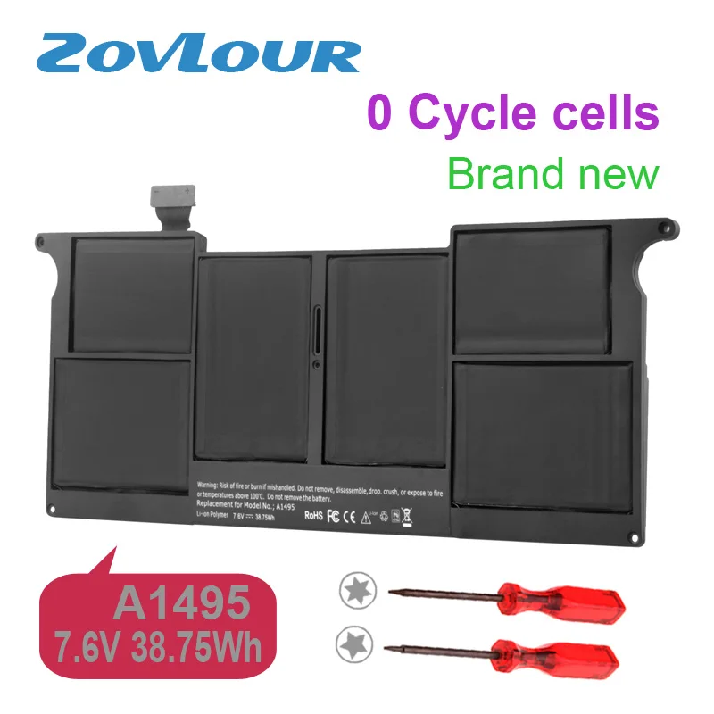 Аккумулятор для ноутбука Zovlour A1495 Macbook Air 11 дюймов A1465 Mid 2012 2013 ранняя 2014 2015 год MD223LL/A