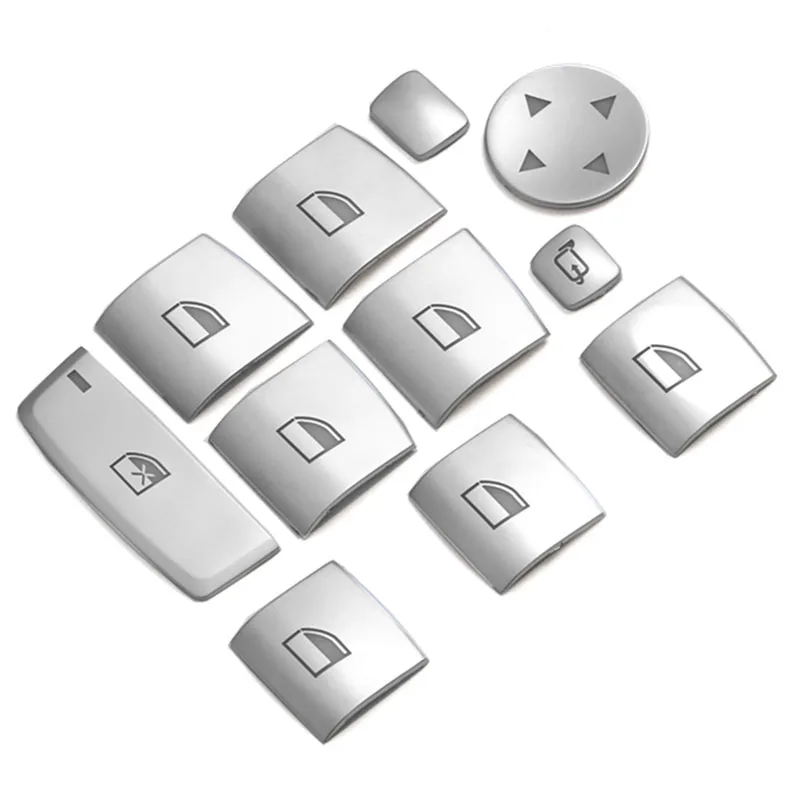 

Door Window Switch Lifter Buttons Covers Trim Interior Stickers For Bmw 5 Series F10 F18 525 528 11-17