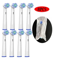8Pcs Oral-B Multi Angle Replacement Brush Heads For Fit Advance Power/Pro Health/Triumph/3D Excel/Soft Vacuum Floss Heads
