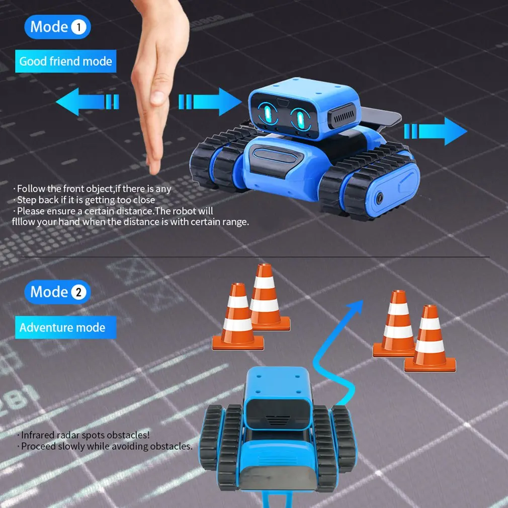 DIY RC программируемый робот с датчиком жестов обход препятствий пение Танцующий