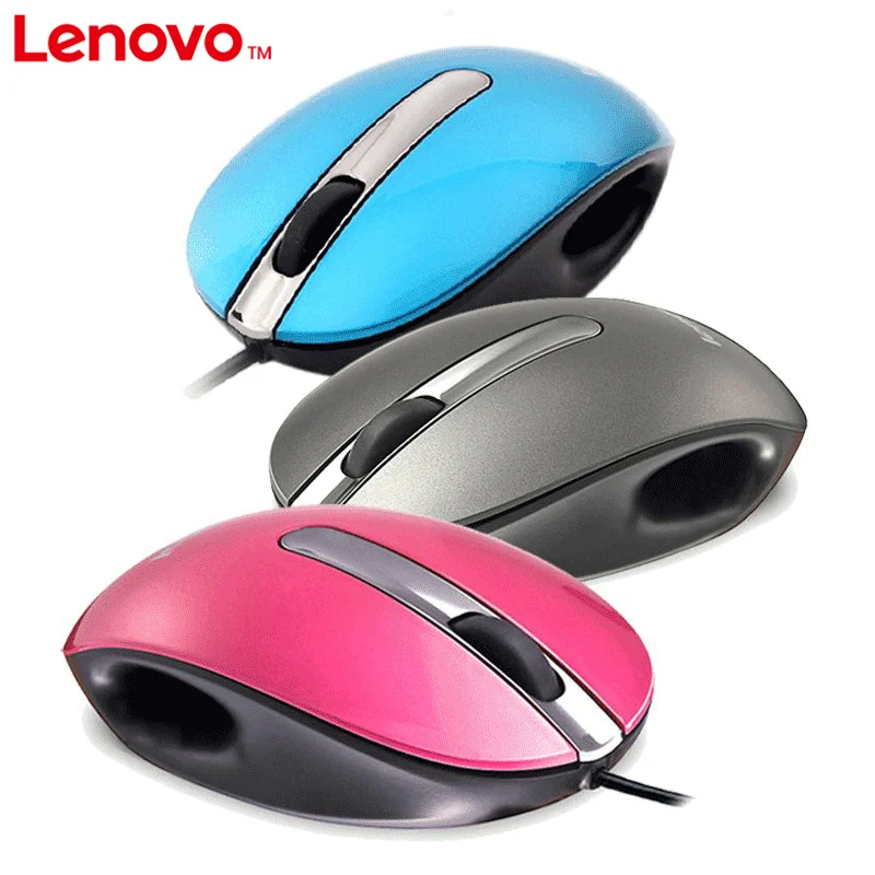 Оригинальная компьютерная мышь Lenovo M40 с кабелем универсальная цветная