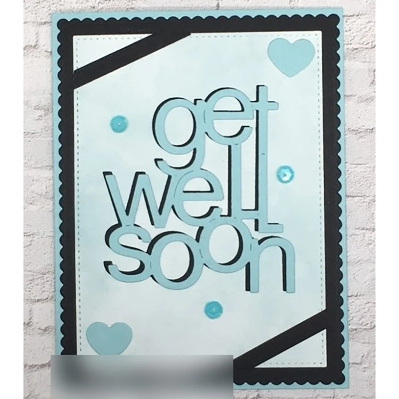 

2021 New English Words Get We Soon Metal Cutting Dies For DIY Craft Making Greeting Card Album and Scrapbooking No Stamps Sets