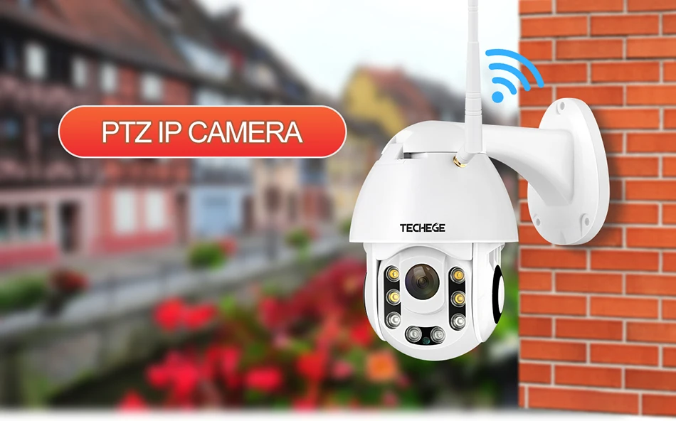 Techege HD 1080P Беспроводная IP камера CCTV AI обнаружения человека Pan Tilt Intercom 2MP камера безопасности TF хранение Открытый водонепроницаемый