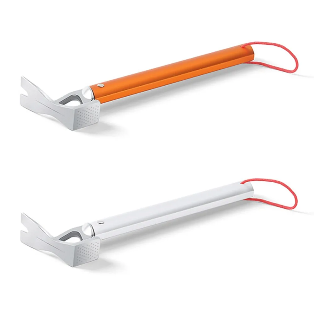 

Stainless Camping Tent Peg Hammer Outdoor Hiking Climbing Stakes Nail Puller Multifunctional Mountaineering Ground Nail Hammer
