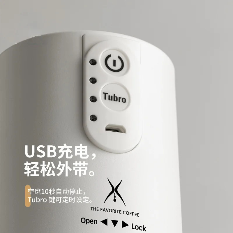 Satılık Elektrikli Kahve Değirmeni Paslanmaz çelik çekirdek Tuz Ve Karabiber Değirmeni Taşınabilir Ev USB şarj Edilebilir Güç Baharat Ot Değirmeni