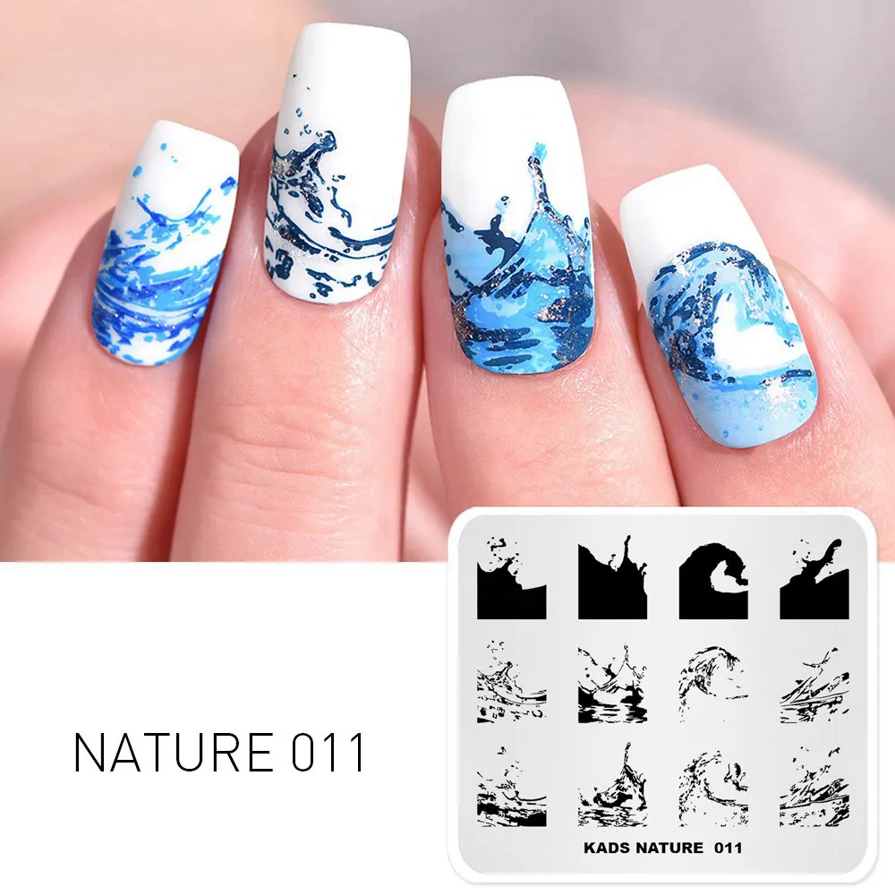 Nature 011 Нейл-арт шаблоны для стемпинга для нейл-арта 36 дизайнов цветок бабочка геометрическое изображение штамп Шаблон трафарет Инструменты для маникюра - Цвет: Nature 011