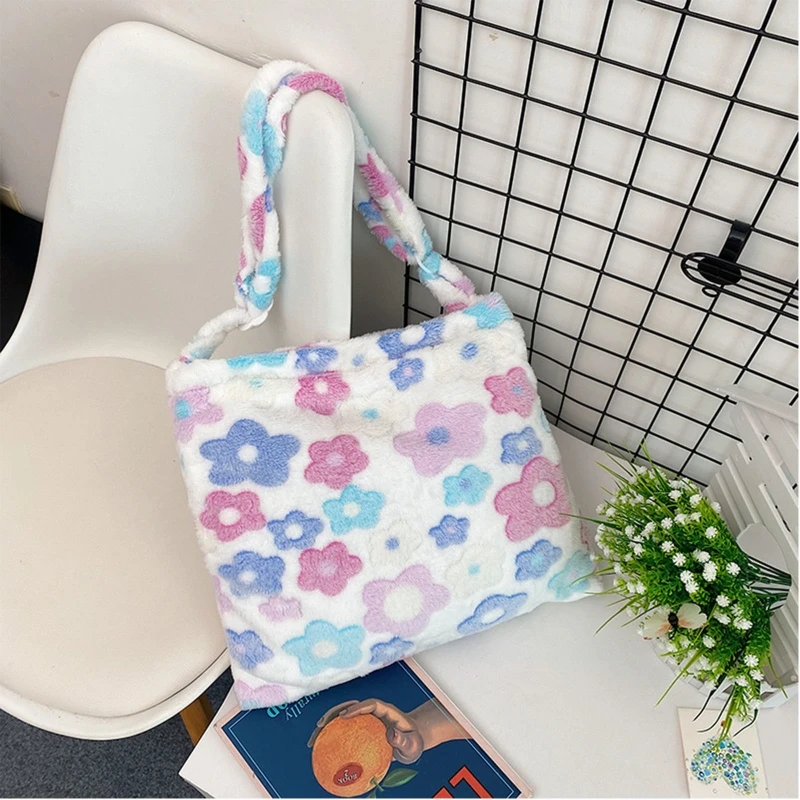 Модная Женская дорожная сумка пушистые сумки на плечо легкие плюшевые теплые