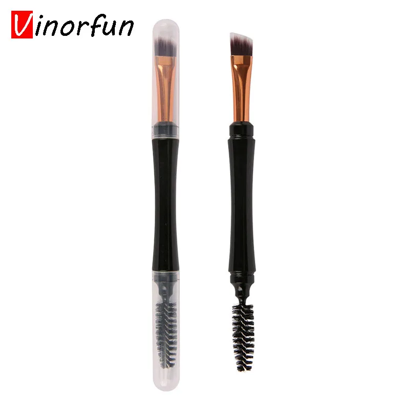 Двусторонние кисти для бровей расческа профессионального макияжа пудры