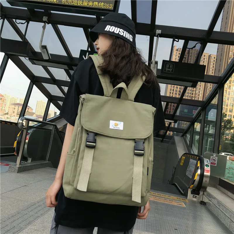 Парные нейлоновые рюкзаки Harajuku Ulzzang для мужчин и женщин школьный ранец в