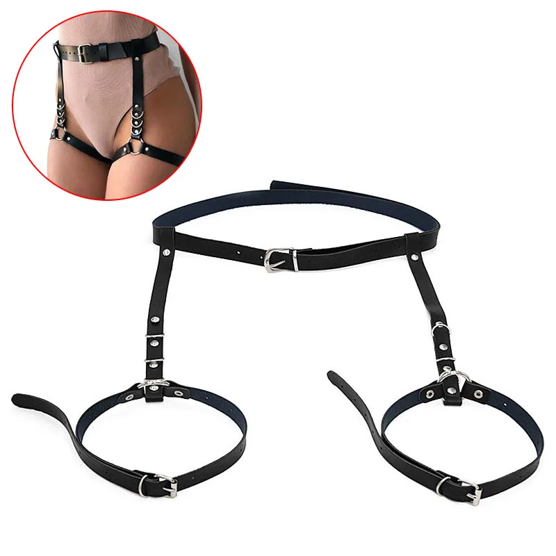 

Lady Women PU Leather Body Harness Garter Belt Strap Buckle Waist Leg Suspender