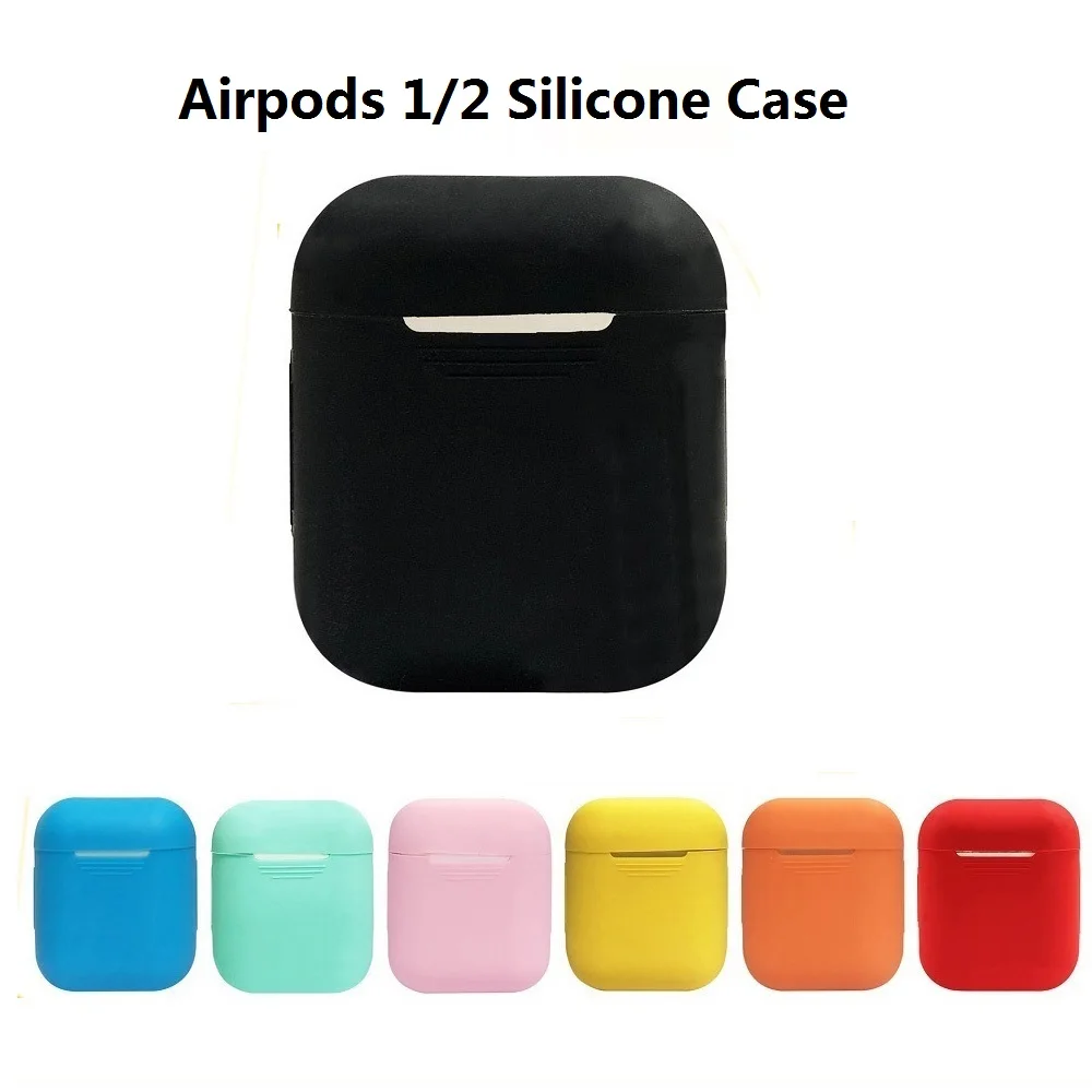 Мягкий силиконовый чехол наушники для Apple Airpods 1 2 Bluetooth беспроводные защитный Air Pods