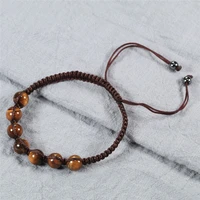 women men handmade adjustable beads bracelet natural lava tiger eye stone energy healing balance bracelets charm yoga jewelry