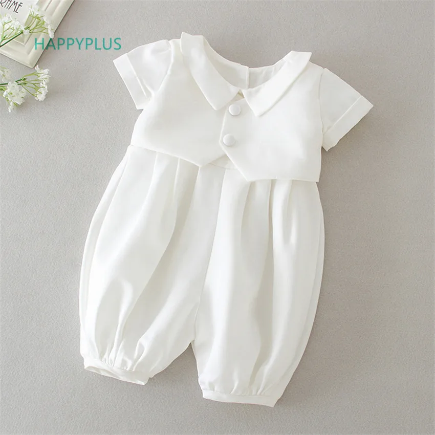 HAPPYPLUS 2021 New Baby Boy Christening Suits Formal Gentleman Clothing Sets Wedding Infant Baptism First Birthday Shower |