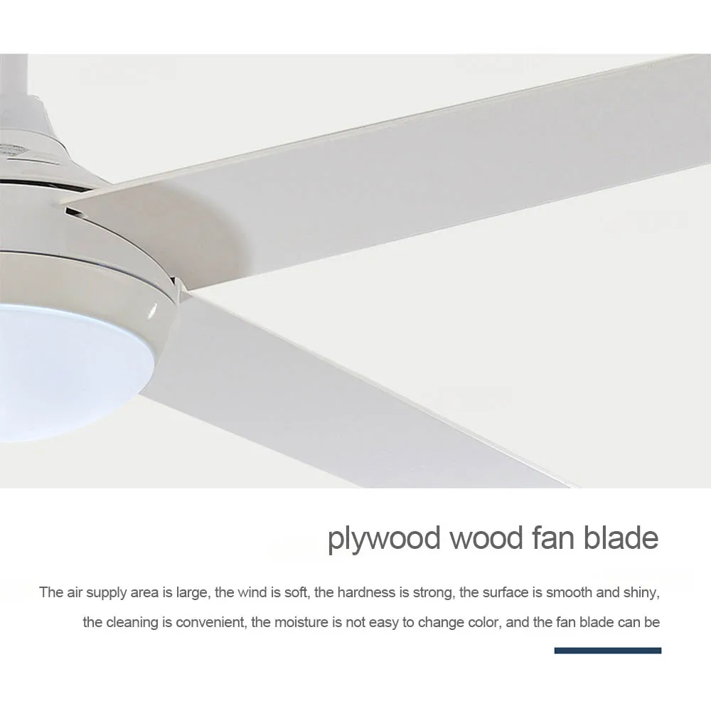 110V Remote Control Ceiling Fan Light Nordic Modern Dinning Room Bedroom Living Restaurant Solid Wood LED Lamp 220V | Лампы и