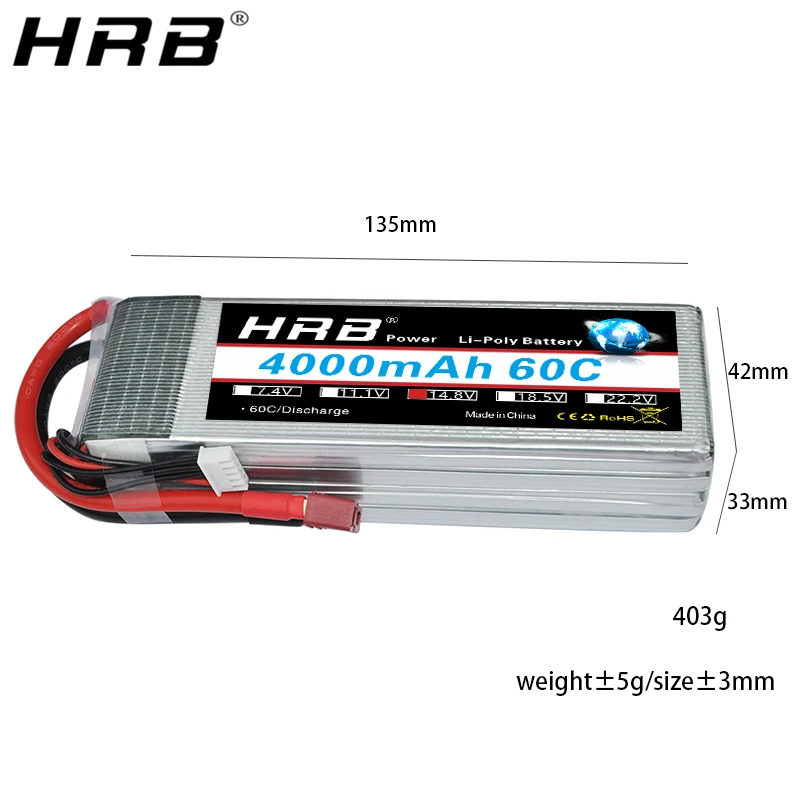 аккумулятор hrb 148 в 4000 мач lipo аккуму
