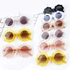 Пластиковые солнцезащитные очки UV400 для детей, мальчиков и девочек, солнцезащитные очки унисекс в форме цветка, солнцезащитные очки, затемненные очки, Аксессуары для младенцев