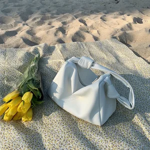 Сумка женская из экокожи, саквояж на плечо в простом стиле, винтажный клатч на молнии, мессенджер, однотонная сумка на лето