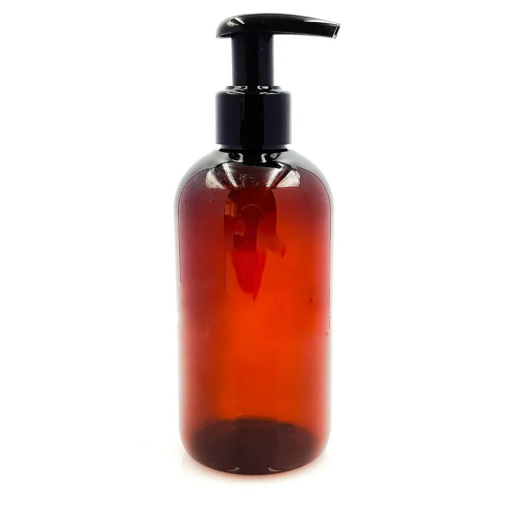 

4PCS 250 ML Amber PET Empty Lotion Pump Bottles Shampoo Soap Press Dispenser Refillable Shower Gel Refillable Bottles