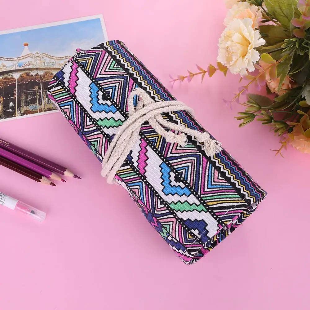 Холщовый чехол для ручек и карандашей с 36/48/72 отверстиями|canvas wrap|pen bagcase pen |