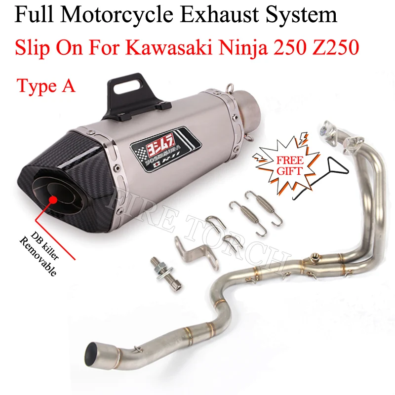 Для Кавасаки ниндзя 250 300 Z250 08 - 17 полная система сброс выхлопных газов мотоцикла