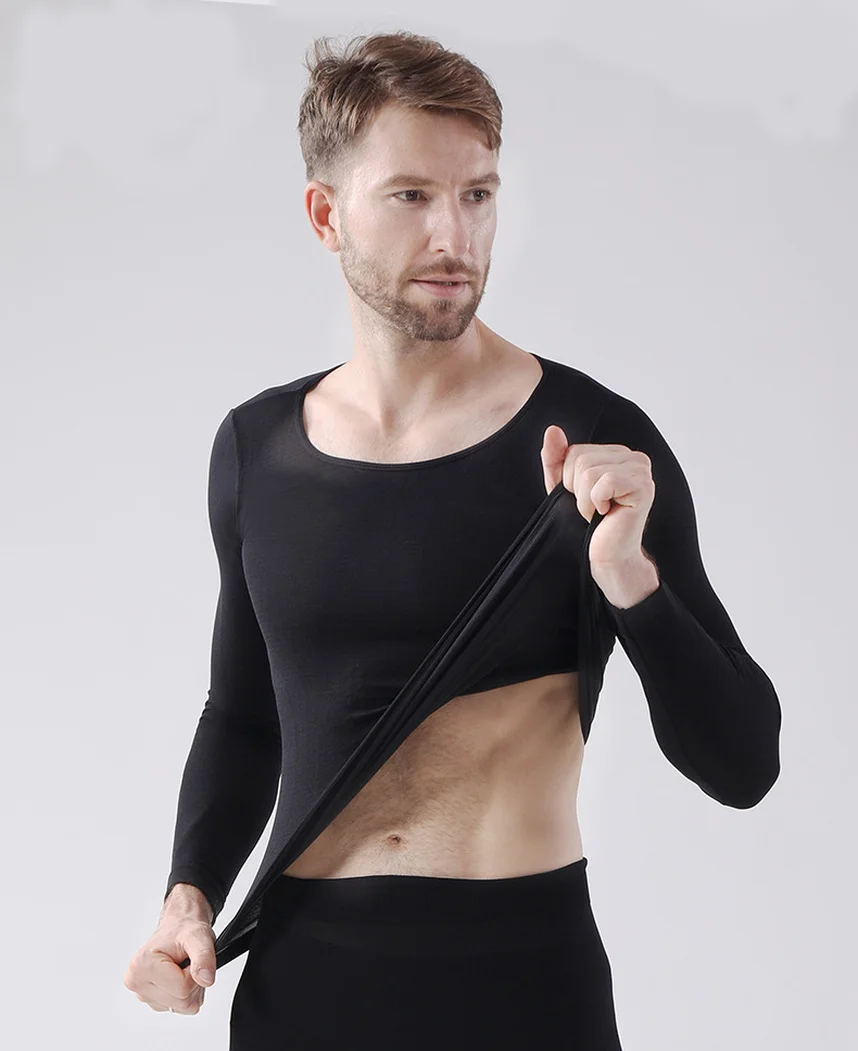 Hot Sell Men's Thermal Underwear Thin Section Set Winter Long Johns Second Skin Winter Men's Warm Clothes Thermal Long Sleeve