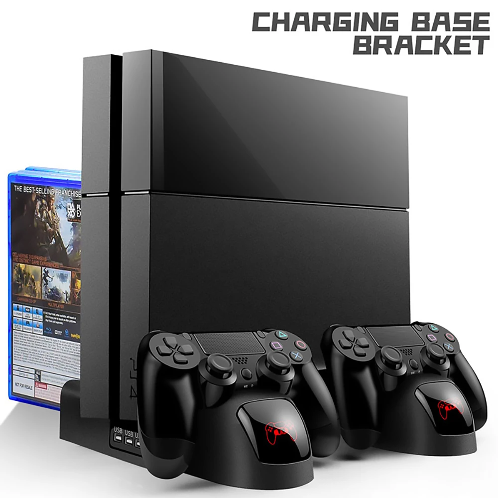 Зарядная станция для PS4/PS4 PRO/PS4 Slim консоли вертикальный вентилятор охлаждения