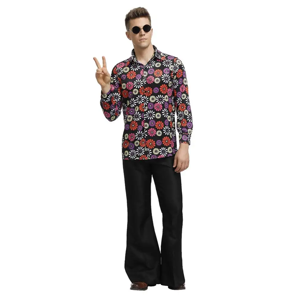 Мужские костюмы с цветочным принтом на Хэллоуин латиноамериканские в стиле хип