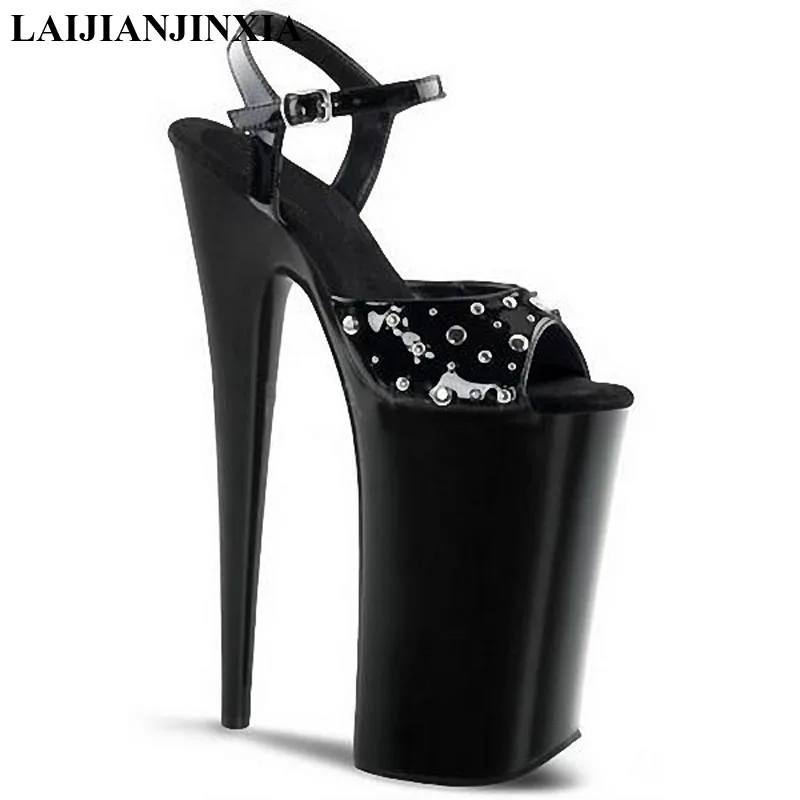 New ladies sexy party high heels, platform baking 20 cm high heel sandals, rivet decoration, dancing shoes