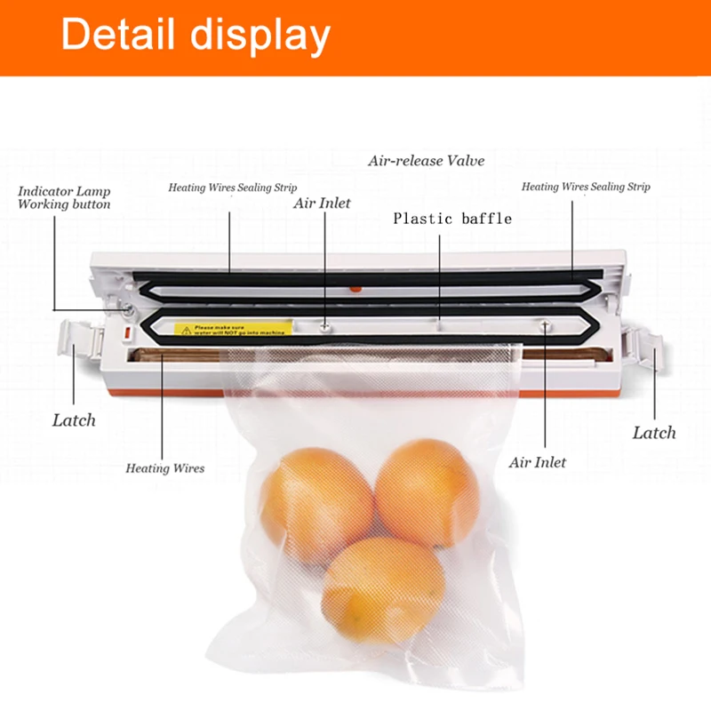 Вакуумная упаковочная машина для пищевых пакетов упаковочный герметик под