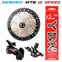 sensah mountain bike 12 speed groupset 12s 11 52t cassette shifter rear derailleur shift chain mtb 12s set m9100 eagl