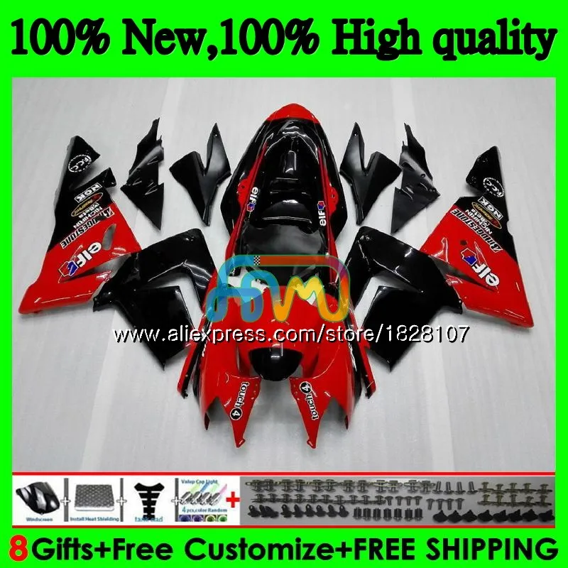 

Body For KAWASAKI ZX 1000 CC ZX 10 R ZX-10R 04 05 15BS.16 ZX1000CC 1000CC ZX 10R ZX10R 04 05 2004 Red black 2005 Fairing kit