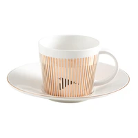 ins style mmirror reflection coffee cup plate luxury afternoon tea set ceramic horsedeerhummingbird mug