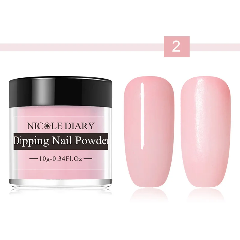 Color 2 NICOLE DAIRY 10 мл погружающаяся пудра для ногтей без лампы для лечения естественного сухого погружения жидкость для маникюра Dip - Цвет: Color 2