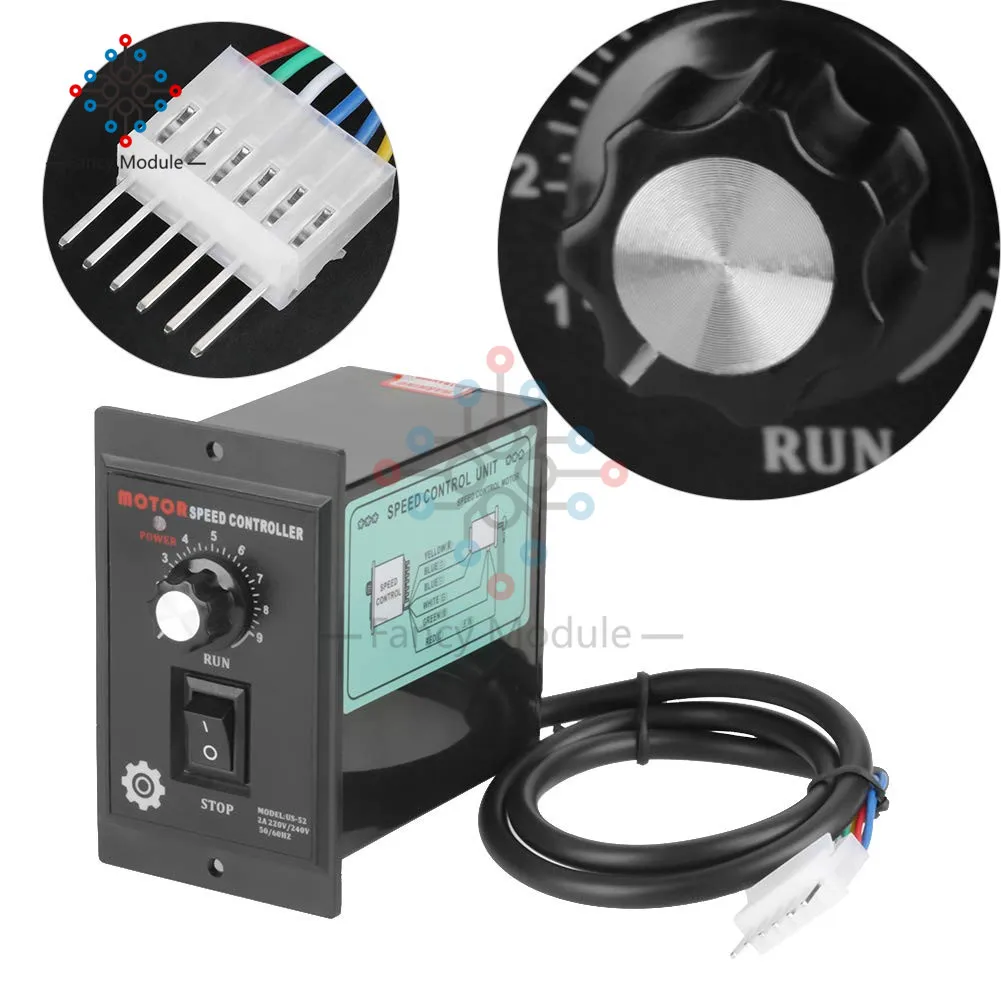 Однорядный 6-контактный регулятор частоты вращения электродвигателя 400 Вт 220 В