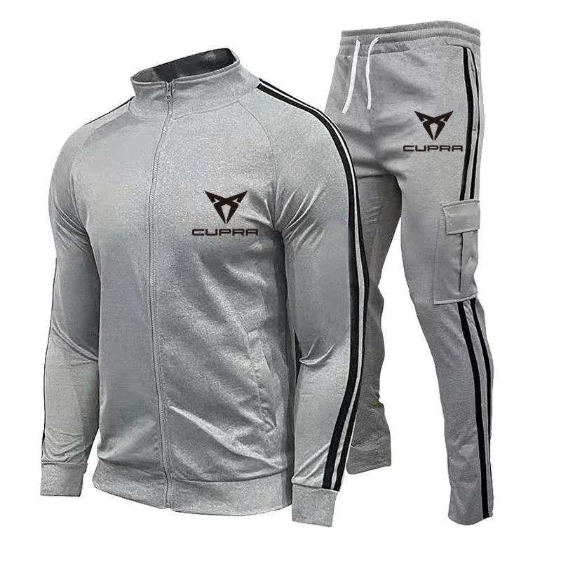 

Spring new men's sportswear zipper jacket + pants suit sportswear jogging suit casual slim sportswear