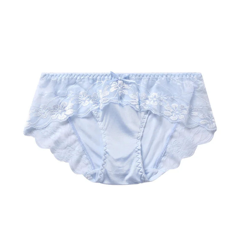 3 шт./партия нижнее белье из чистого шелка сексуальные трусы размера плюс не